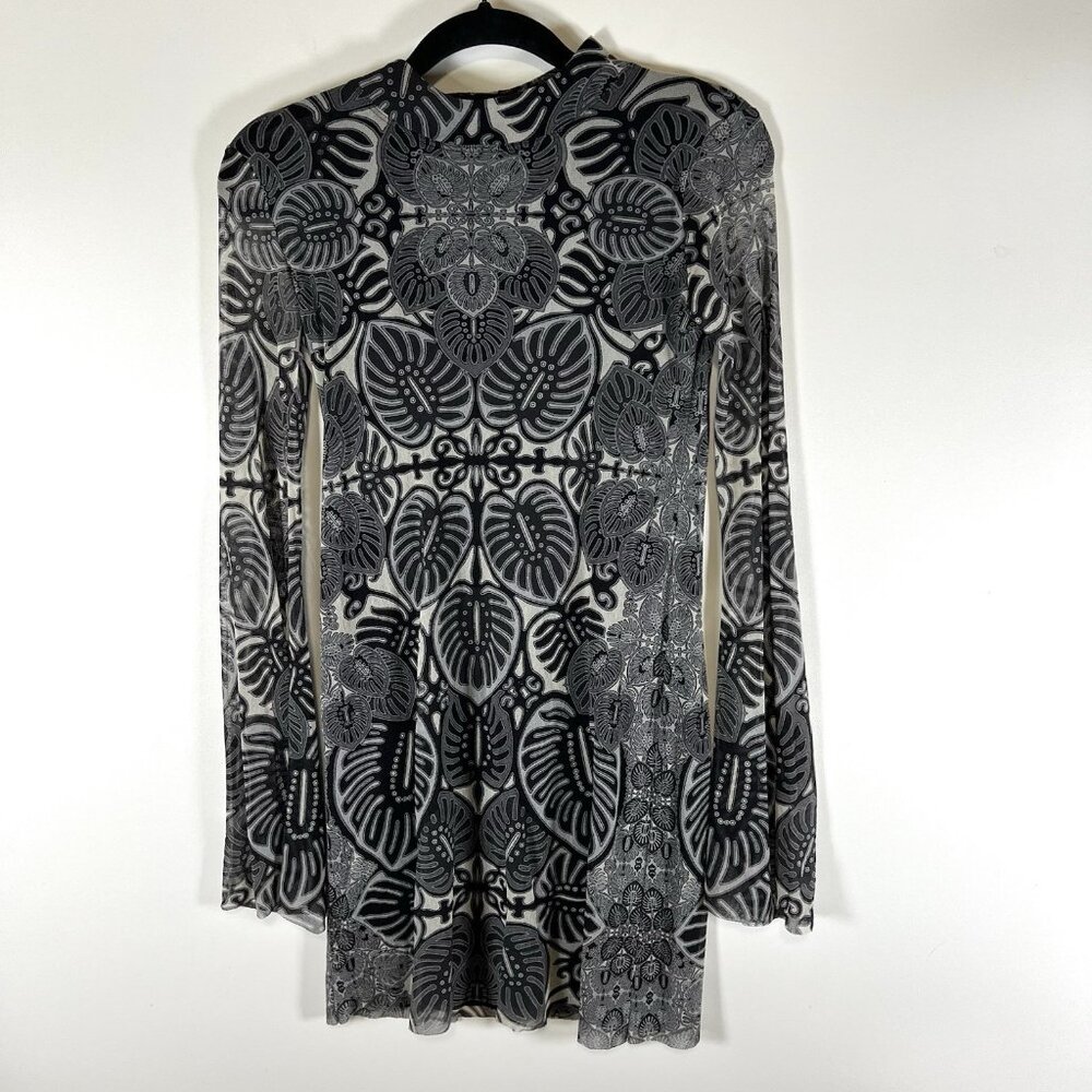 JEAN PAUL GAULTIER MESH TOP/TUNIC Dress‎ Women’s Size Small Gray Designer Boho